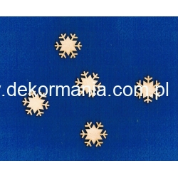 SKLEJKA #3mm Śnieżynka 3cm  , komplet 5szt
